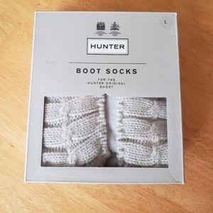 Hunter boot sock cable knit size L (8-10)